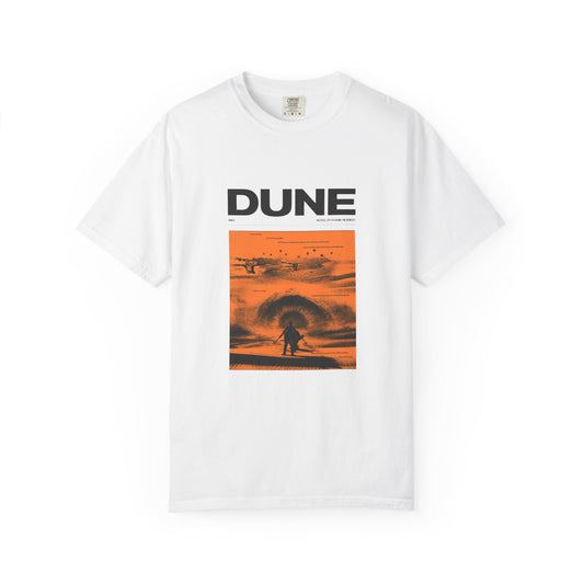 Dune Graphic T-Shirt — Orange Desert Poster Design