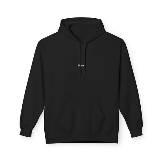 Hoodie — "The Difference is Just Perspective" Minimalist Black Fleece Pullover