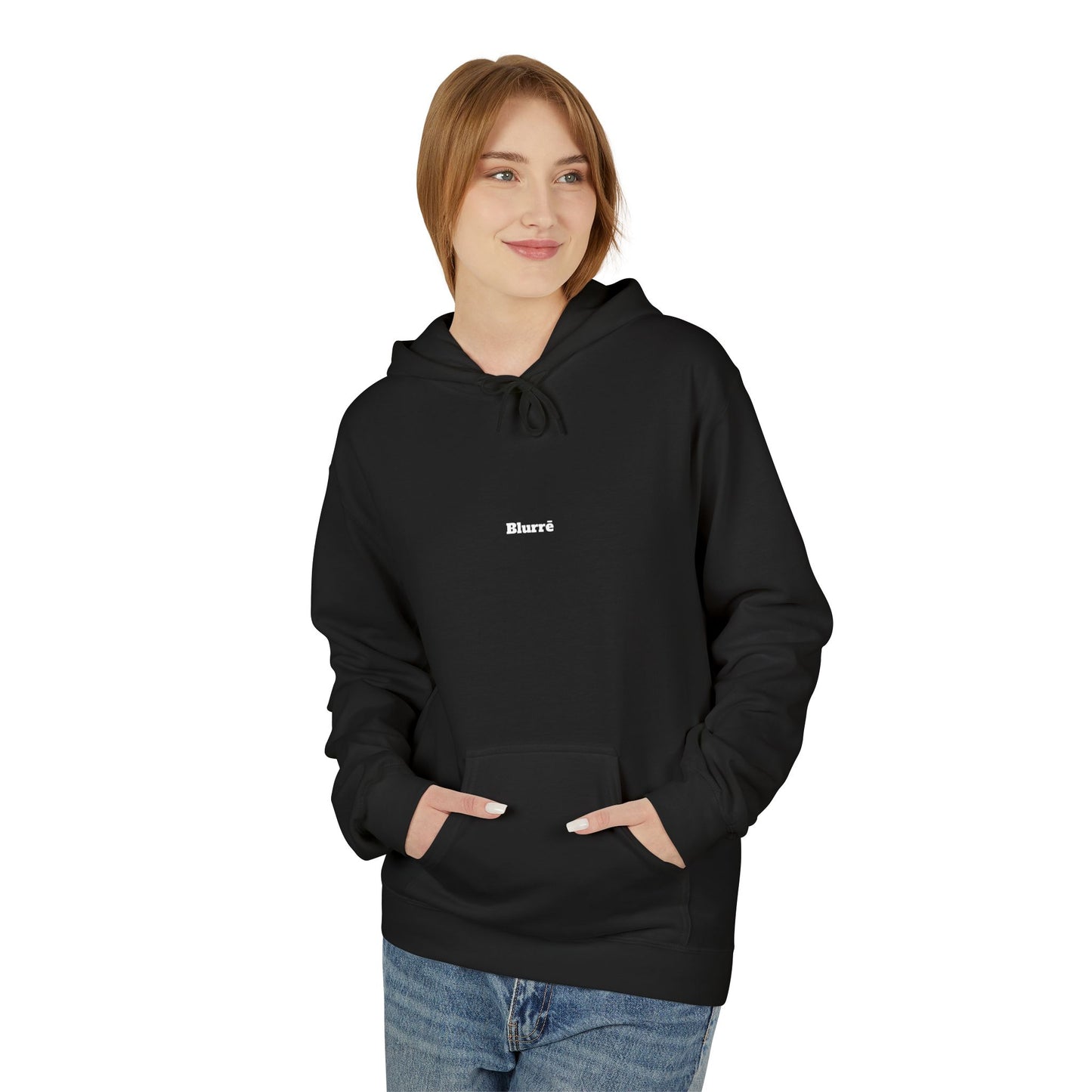 Hoodie — "The Difference is Just Perspective" Minimalist Black Fleece Pullover